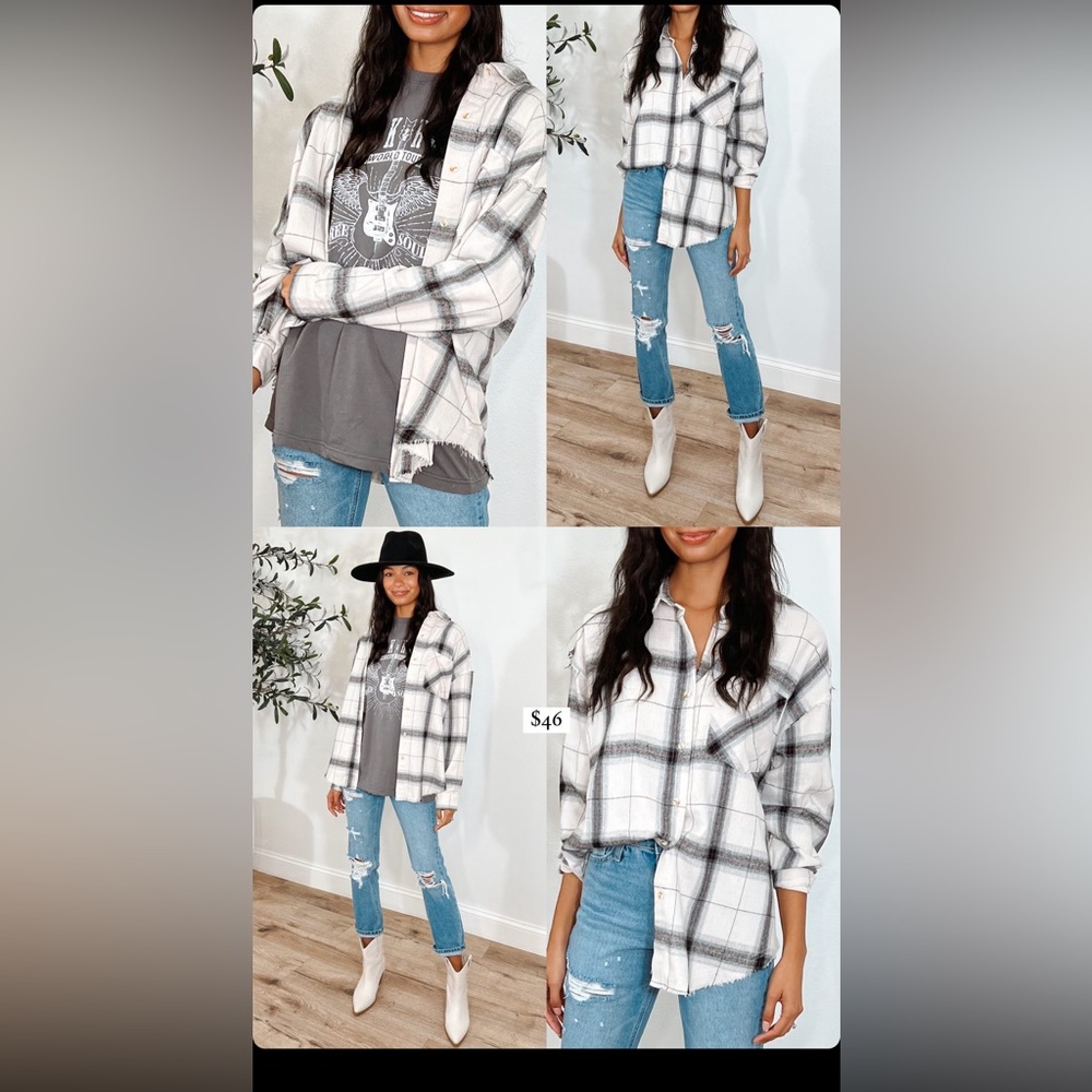 Kayden plaid top